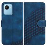 For Realme C30 4G/Narzo 50i Prime/C30s YX0060 Elephant Head Embossed Phone Leather Case with Lanyard(Royal Blue)