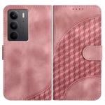 For Realme C75 Global Elephant Head Embossed Phone Leather Case with Lanyard(Pink)