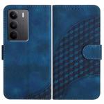 For Realme C75 Global Elephant Head Embossed Phone Leather Case with Lanyard(Royal Blue)