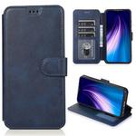 For Xiaomi Redmi Note 8 Calf Texture Magnetic Buckle Horizontal Flip Leather Case with Holder & Card Slots & Wallet & Photo Frame(Blue)