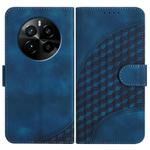 For Realme GT5 Pro Elephant Head Embossed Phone Leather Case with Lanyard(Royal Blue)