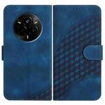 For Realme 14 Pro Elephant Head Embossed Phone Leather Case with Lanyard(Royal Blue)