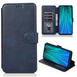 For Xiaomi Redmi Note 8 Pro Calf Texture Magnetic Buckle Horizontal Flip Leather Case with Holder & Card Slots & Wallet & Photo Frame(Blue)