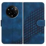 For Realme 14 Pro+ Elephant Head Embossed Phone Leather Case with Lanyard(Royal Blue)