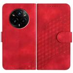 For Realme 14 Pro+ Elephant Head Embossed Phone Leather Case with Lanyard(Red)