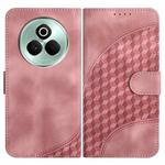 For Realme P3 Pro Elephant Head Embossed Phone Leather Case with Lanyard(Pink)