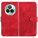 For Realme P3 Pro Elephant Head Embossed Phone Leather Case with Lanyard(Red)