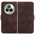 For Realme P3 Pro Elephant Head Embossed Phone Leather Case with Lanyard(Coffee)