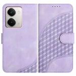 For Realme P3 Ultra 5G Elephant Head Embossed Phone Leather Case with Lanyard(Light Purple)
