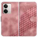 For Realme P3 Ultra 5G Elephant Head Embossed Phone Leather Case with Lanyard(Pink)