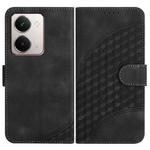 For Realme P3 Ultra 5G Elephant Head Embossed Phone Leather Case with Lanyard(Black)