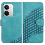 For Realme P3 Ultra 5G Elephant Head Embossed Phone Leather Case with Lanyard(Light Blue)