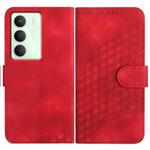 For Realme 14x Global Elephant Head Embossed Phone Leather Case with Lanyard(Red)