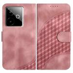 For Realme GT 7 India Elephant Head Embossed Phone Leather Case with Lanyard(Pink)