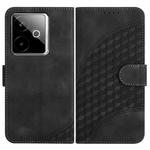 For Realme GT 7 India Elephant Head Embossed Phone Leather Case with Lanyard(Black)