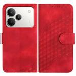 For Realme P4 5G Elephant Head Embossed Phone Leather Case with Lanyard(Red)