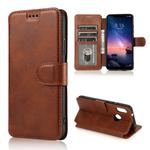 For Xiaomi Redmi 6 Pro Calf Texture Magnetic Buckle Horizontal Flip Leather Case with Holder & Card Slots & Wallet & Photo Frame(Coffee)