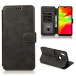For Xiaomi Redmi 7 Calf Texture Magnetic Buckle Horizontal Flip Leather Case with Holder & Card Slots & Wallet & Photo Frame(Black)