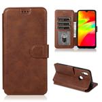 For Xiaomi Redmi 7 Calf Texture Magnetic Buckle Horizontal Flip Leather Case with Holder & Card Slots & Wallet & Photo Frame(Coffee)