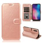 For Xiaomi Mi 9 Calf Texture Magnetic Buckle Horizontal Flip Leather Case with Holder & Card Slots & Wallet & Photo Frame(Rose Gold)