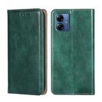 For Motorola Moto G14 4G Gloss Oil Solid Color Magnetic Leather Phone Case(Green)