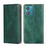 For Motorola Edge 40 Neo 5G Gloss Oil Solid Color Magnetic Leather Phone Case(Green)