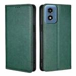 For Motorola Moto G Play 4G 2024 Gloss Oil Solid Color Magnetic Leather Phone Case(Green)