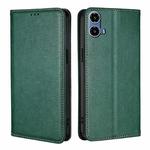 For Motorola Moto G34 5G Gloss Oil Solid Color Magnetic Leather Phone Case(Green)