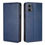 For Motorola Edge 5G 2024 Gloss Oil Solid Color Magnetic Leather Phone Case(Blue)