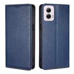 For Motorola Moto G Power 5G 2024 Gloss Oil Solid Color Magnetic Leather Phone Case(Blue)