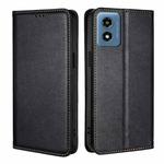 For Motorola Moto G 5G 2024 Gloss Oil Solid Color Magnetic Leather Phone Case(Black)