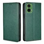 For Motorola Moto G35 5G Gloss Oil Solid Color Magnetic Leather Phone Case(Green)