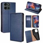 For Motorola Moto G 5G 2025 Gloss Oil Solid Color Magnetic Leather Phone Case(Blue)
