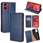 For Motorola Moto G05 Gloss Oil Solid Color Magnetic Leather Phone Case(Blue)