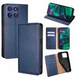 For Motorola Moto G Stylus 5G 2025 Gloss Oil Solid Color Magnetic Leather Phone Case(Blue)