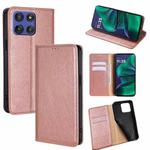 For Motorola Moto G Stylus 5G 2025 Gloss Oil Solid Color Magnetic Leather Phone Case(Rose Gold)