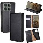 For Motorola Edge 60 Pro 5G Gloss Oil Solid Color Magnetic Leather Phone Case(Black)