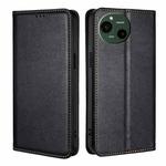 For Sharp Aquos R9 Gloss Oil Solid Color Magnetic Leather Phone Case(Black)