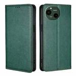 For Sharp Aquos R9 Gloss Oil Solid Color Magnetic Leather Phone Case(Green)