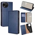 For Sharp Aquos R10 Gloss Oil Solid Color Magnetic Leather Phone Case(Blue)