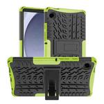 For Samsung Galaxy Tab A9 Tire Texture TPU + PC Tablet Case with Holder(Green)