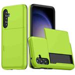 For Samsung Galaxy S23 FE 5G Shockproof Armor Phone Case with Card Slot(Green)