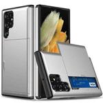 For Samsung Galaxy S25 Ultra 5G Shockproof Armor Phone Case with Card Slot(Silver)