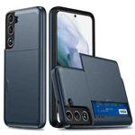 For Samsung Galaxy S25+ 5G Shockproof Armor Phone Case with Card Slot(Blue)