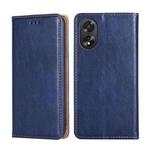 For OPPO A38 4G / A18 4G Gloss Oil Solid Color Magnetic Leather Phone Case(Blue)