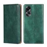 For OPPO A58 4G Gloss Oil Solid Color Magnetic Leather Phone Case(Green)