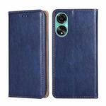 For OPPO A78 4G Gloss Oil Solid Color Magnetic Leather Phone Case(Blue)