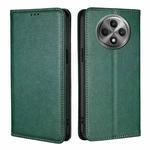 For OPPO Reno12 F 5G Gloss Oil Solid Color Magnetic Leather Phone Case(Green)