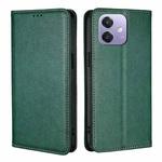 For OPPO A3 5G India Gloss Oil Solid Color Magnetic Leather Phone Case(Green)