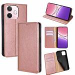 For OPPO A5 Pro 5G Global Gloss Oil Solid Color Magnetic Leather Phone Case(Rose Gold)